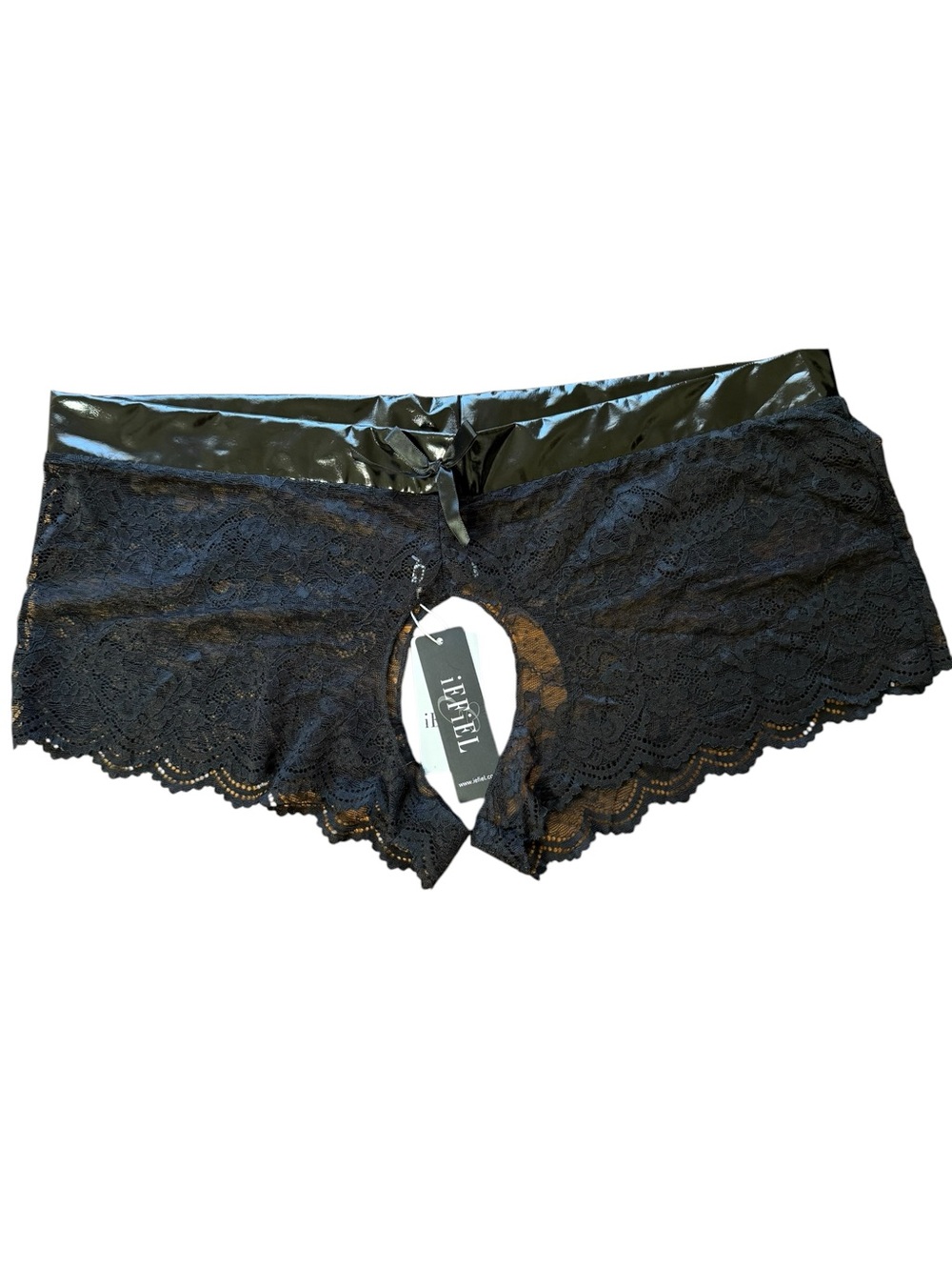 Iefiel lace crotchless shorts NWT